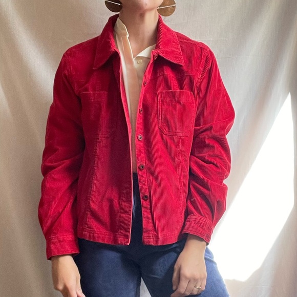 Boxy Style Wide awake Corduroy Jacket - Picture 2 of 4